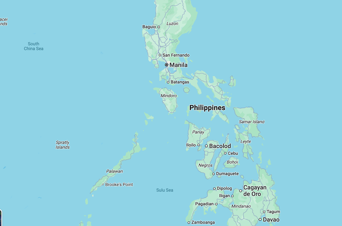West Philippine Sea no longer visible on Google Maps