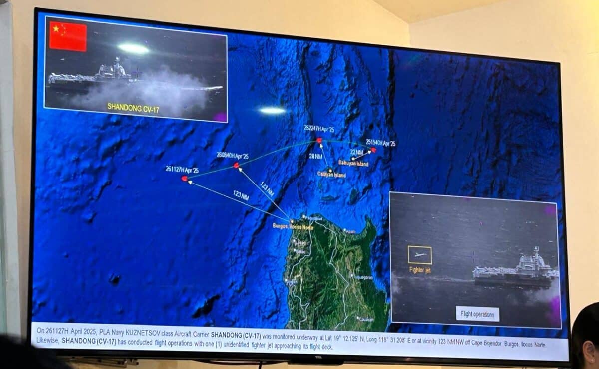 Navy: Chinese aircraft carrier held flight ops in PH's EEZ