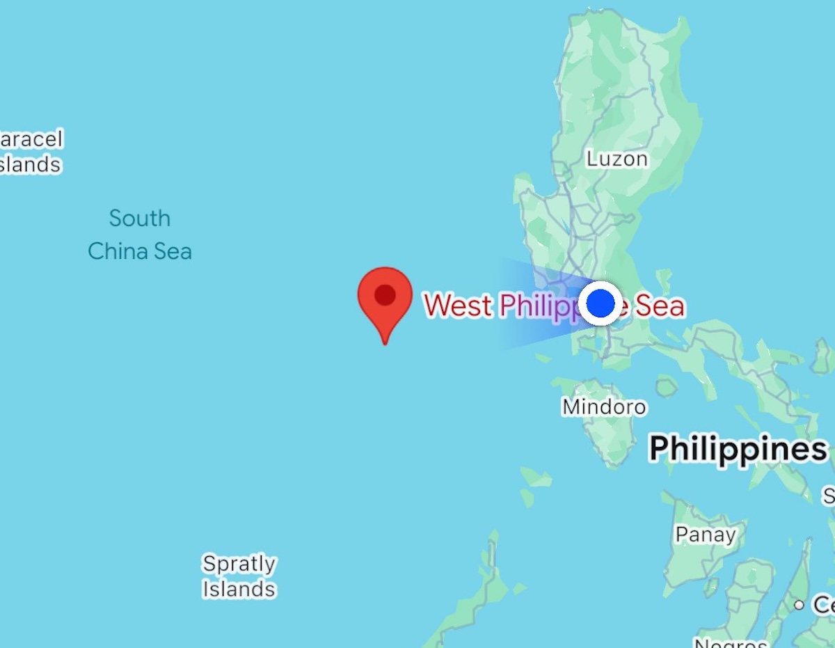 West Philippine Sea no longer visible on Google Maps