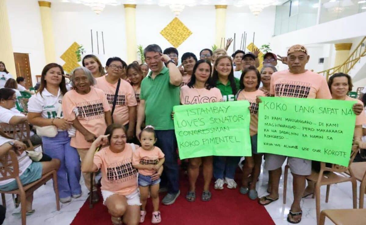 Koko Pimentel, now running for congressman, is joined by supporters showing their full backing for his candidacy