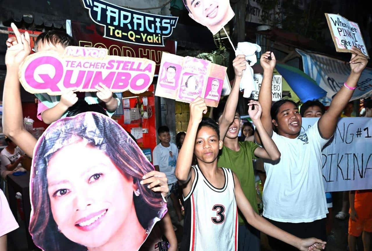 Supporters show their support for Quimbo’s mayoralty bid